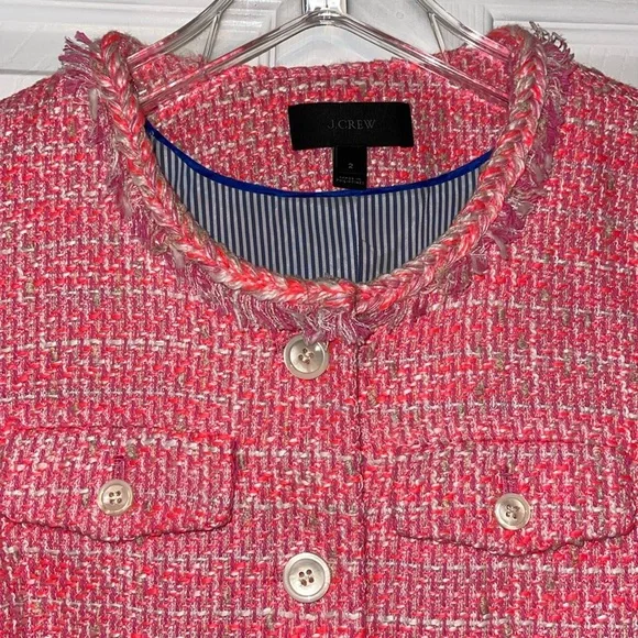 J. Crew | Pink Tweed Blazer | Size 2 - Picture 2 of 5